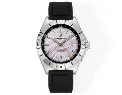 Breitling Chronomat GMT 40mm ETA2836 Movement Rubber Band Purple Face Watch